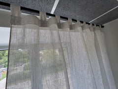 Tab Top Classic sheer linen curtain panel