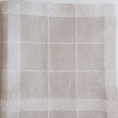 Linen Tablecloth Boucle, plaid tableclothes Linen Room Latvia 100 x 100 cm gray & white 