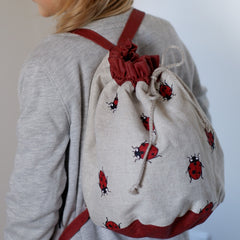 Linen Backpack with different prints