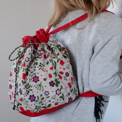 Linen Backpack with different prints