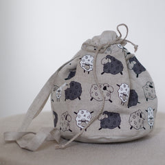 Linen Backpack with different prints