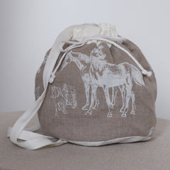 Linen Backpack with different prints