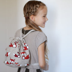 Linen Backpack with different prints