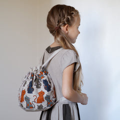 Linen Backpack with different prints