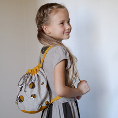 Linen Backpack with different prints