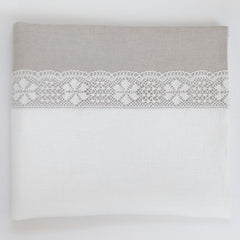 Linen Duvet Cover with Lace - Linen Room Latvia