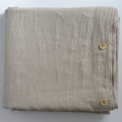 Luxury Soft 100% Linen Natural Color Duvet Cover with Buttons