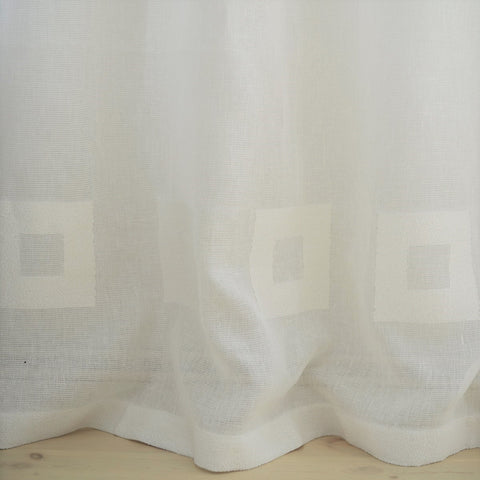 Linen Curtain with square