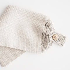 Linen Towel with Crocheted loop towels Linen Room Latvia 38 x 47 cm gray 