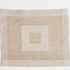 Placemat Boucle serviettes Linen Room Latvia 37 x 45 cm gray & white 