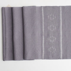 Table Runner with picked pattern - Linen Room Latvia