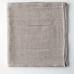 Tablecloth with hem-stitch tableclothes Linen Room Latvia 160 x 160 cm gray 