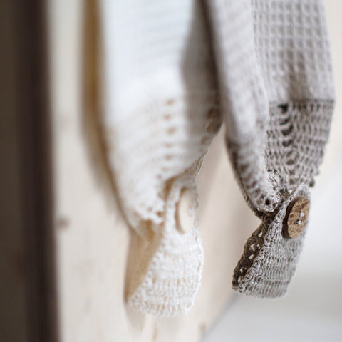 Linen Towel with Crocheted loop