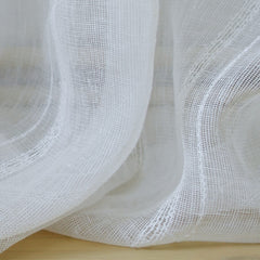Linen Curtain with woven boucle stripes