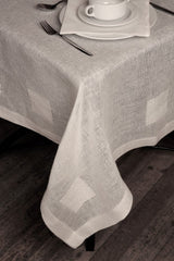 Linen tablecloth Boucle with square tableclothes Linen Room Latvia 